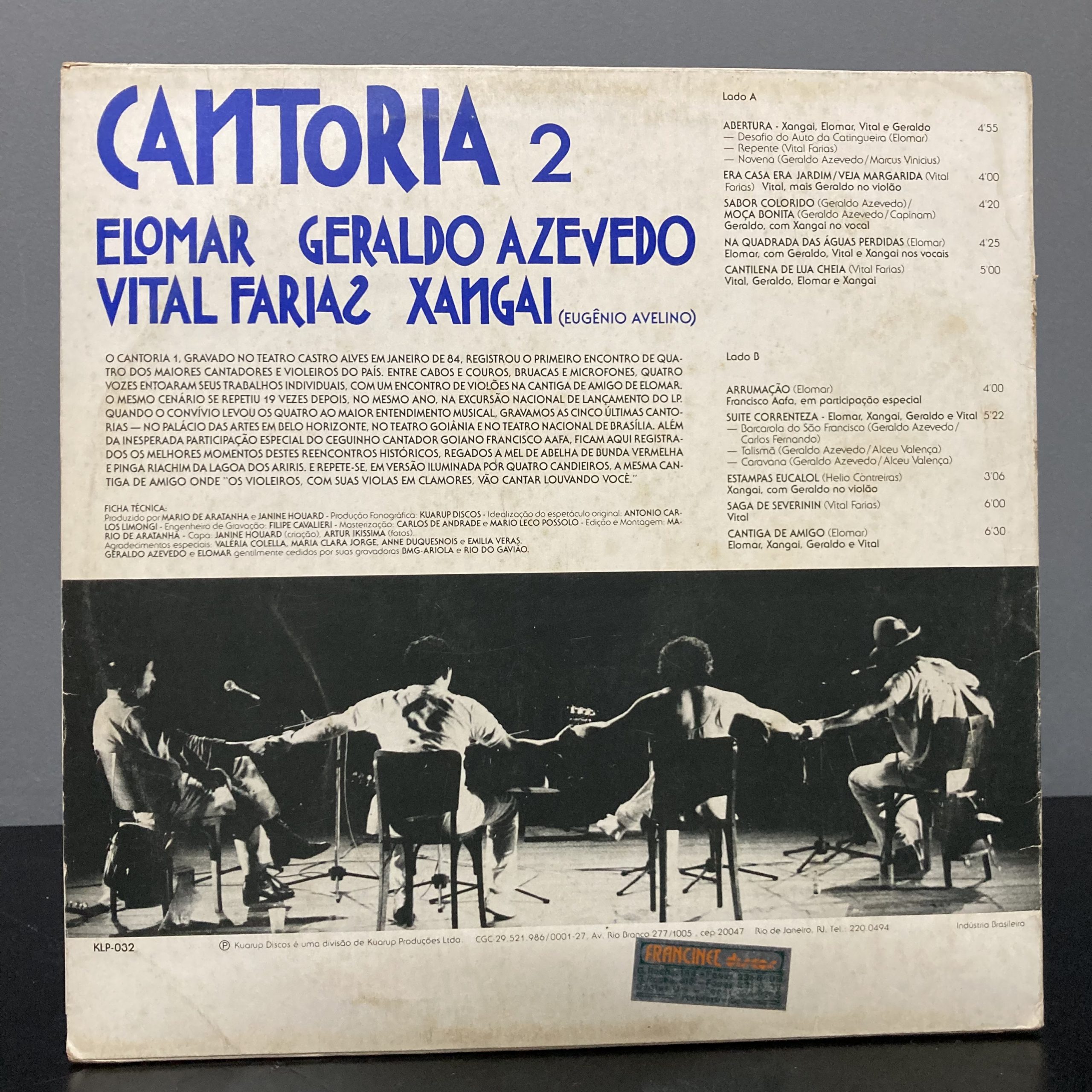 CD/CANTORIA 2 Elomar，Geraldo Azevedo，Vital Farias，Xangai/【J18】 /-