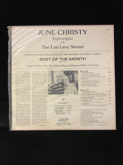 June Christy With The Lou Levy Sextet – Impromptu - Image 3